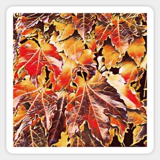 Vivid Autumn Leaves Sticker